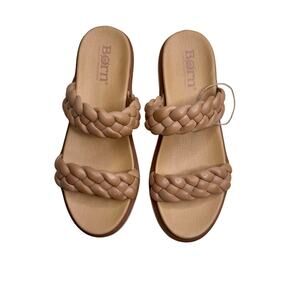 BORN Women's 10 NEW Freesia Woven Sandal Rope Strappy Platform Shoes Tan Natural